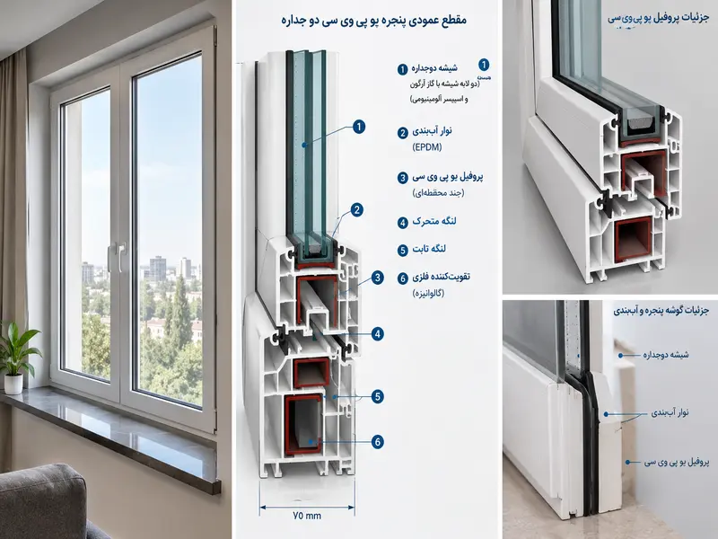 پنجره دوجداره UPVC